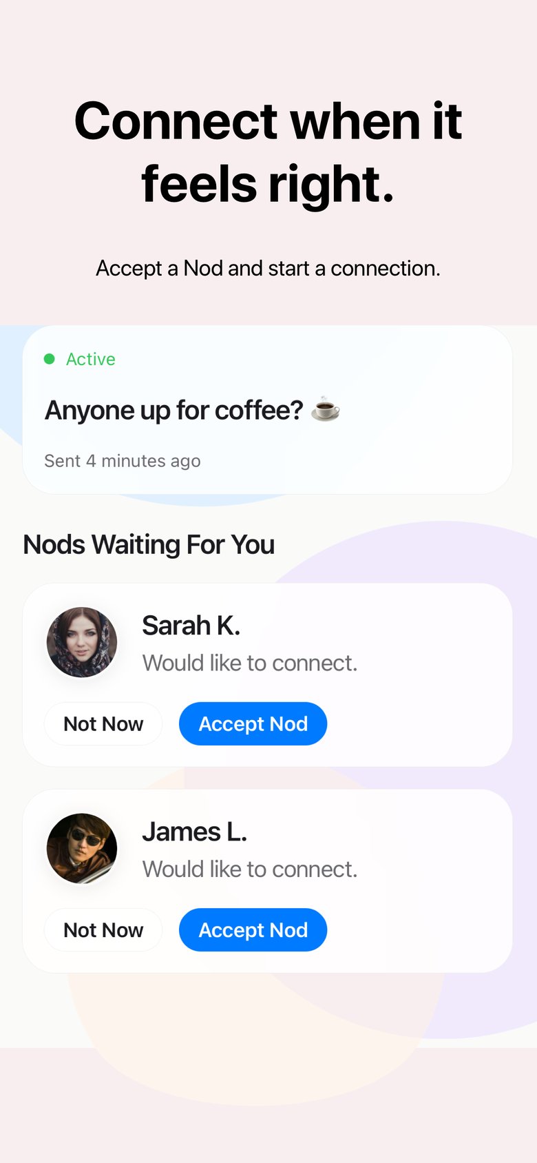 Accept or pass on a Nod